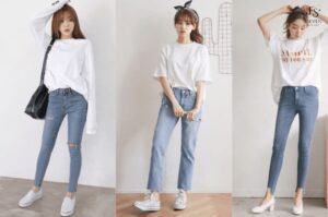 Áo thun và quần Jeans