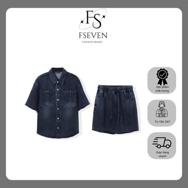 Bộ sơ mi denim ( Áo +Quần short)