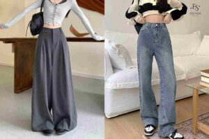 Quần ống rộng cho người lùn