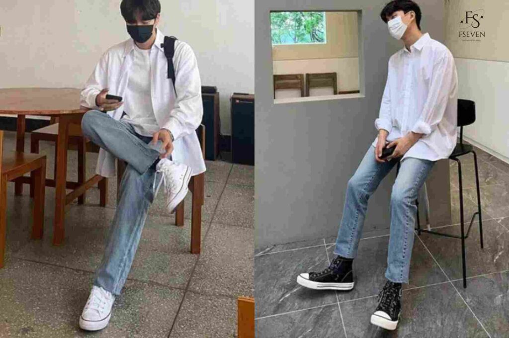 Phối áo sơ mi với quần jeans – Đơn giản nhưng cuốn hút