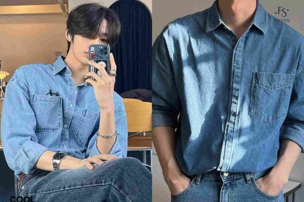 Áo sơ mi denim + Quần jeans – Phong cách Denim-on-Denim