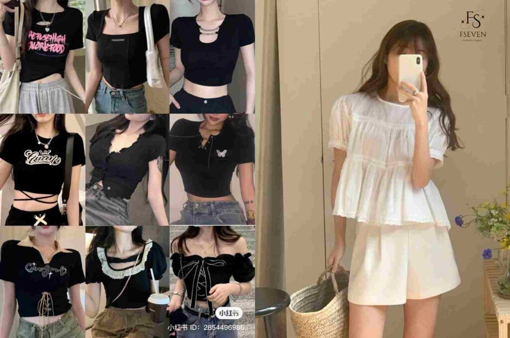 áo croptop và áo kiểu nữ