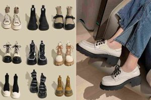 Quần jeans kết hợp với giày boots và oxfod