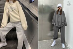 Quần Jogger Nữ + Áo Sweater