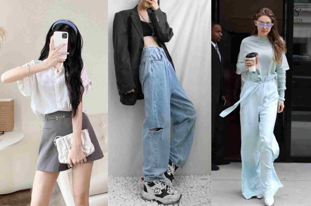 Phối áo khoác free size với set đồ ôm sát bên trong