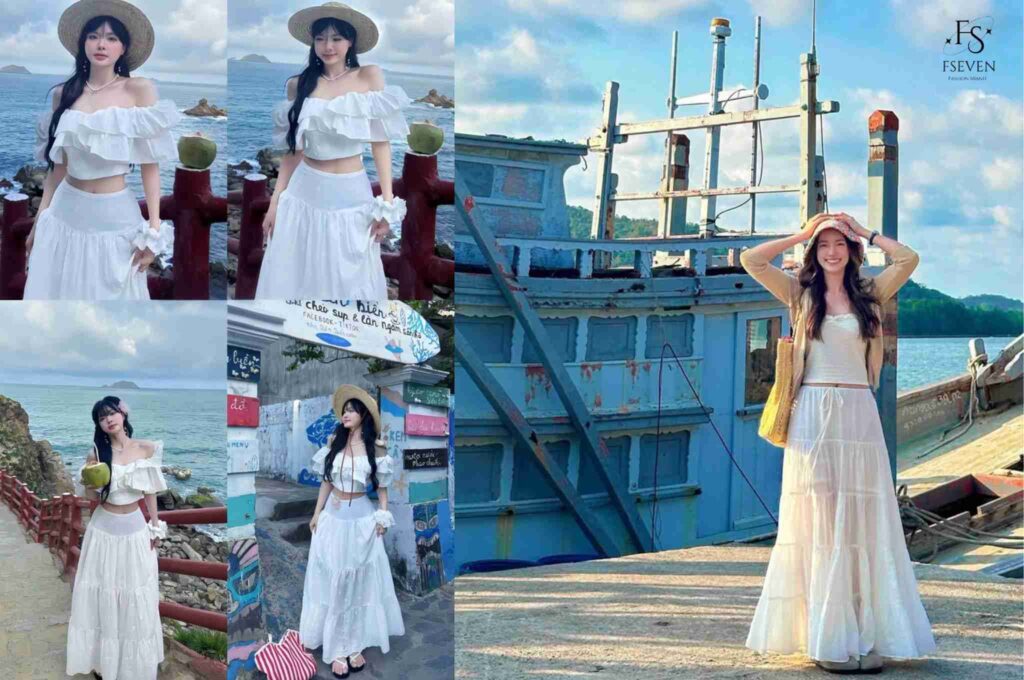 Váy maxi đi biển