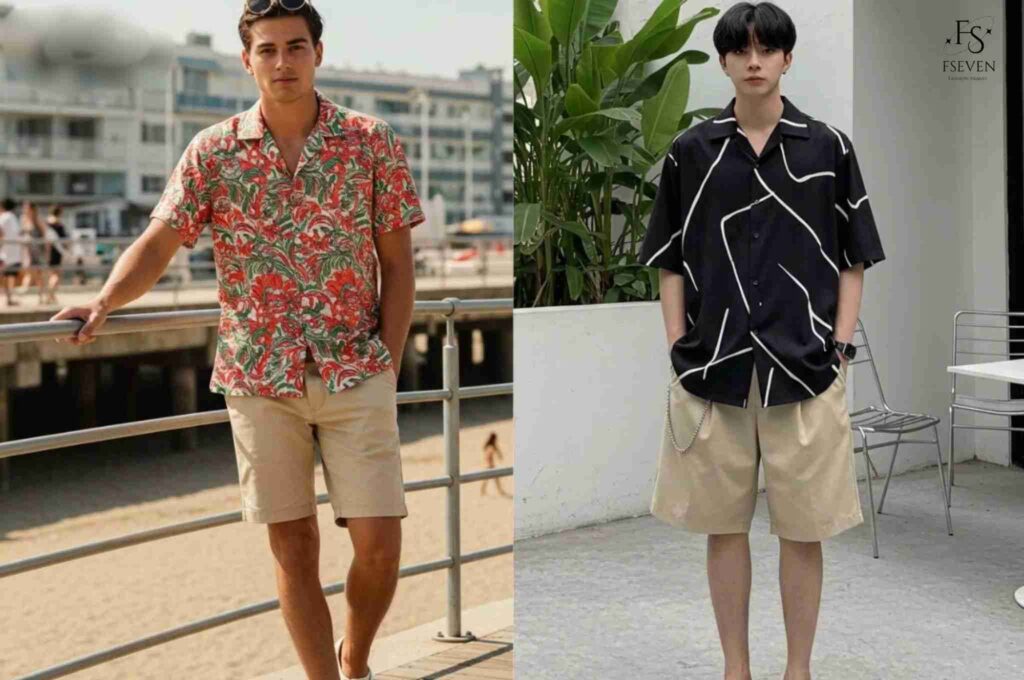 Quần short họa tiết nhiệt đới